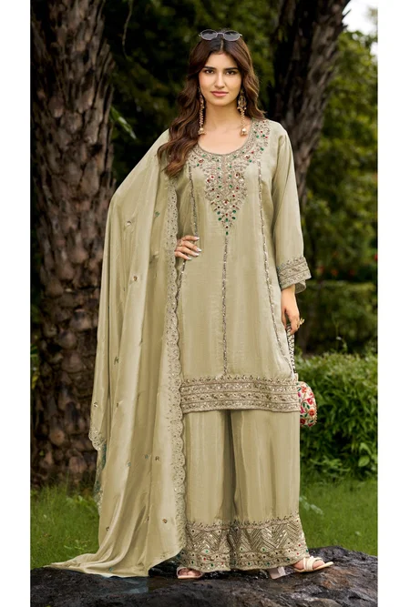 D 3504 A To D Deepsy Viscose Tissue Silk Readymade Plazzo Suits 